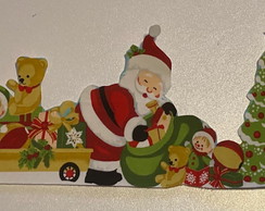 Patch Aplique Termocolante Natal - Papai Noel com Presentes