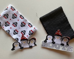 2 Kits Barra + Patch Aplique para 2 Panos Prato Pinguim #4