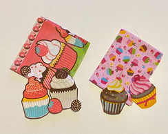 2 Kits Barra + Patch Aplique para Pano de Prato Cupcakes #37