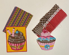 2 Kits Barra + Patch Aplique para Pano de Prato Cupcake #4