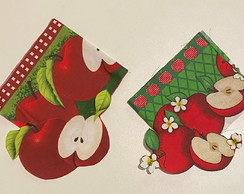 2 Kits Barra + Patch Aplique para Pano de Prato - Maça #3