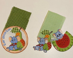 2 Kits Barra + Patch Aplique para Pano de Pera e Melancia