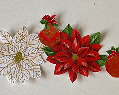Patch Aplique Termocolante Flor Natalina #2 ( 2 Unidades )