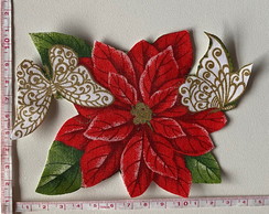 Patch Aplique Termocolante Flor Natalina #3 ( 2 Unidades )