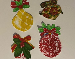 Patch aplique termocolante 4 Bolas de Natal