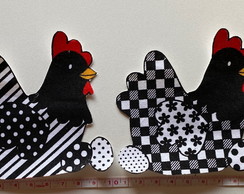 2 Patch Aplique Termocolante 2 Galinhas #15