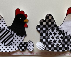 2 Patch Aplique Termocolante 2 Galinhas #16