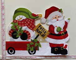 Patch Aplique Termocolante Noel e Boneco Neve ( 2 Unidades )