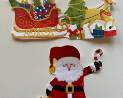 Patch Aplique Termocolante Treno e Papai Noel