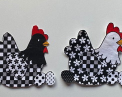 2 Patch Aplique Termocolante 2 Galinhas #17