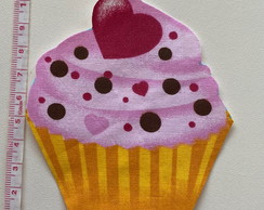 2 Patch Aplique Termocolante Cupcake Rosa #21