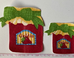 2 Patch Aplique Termocolante 2 Potes Vermelho Geleia