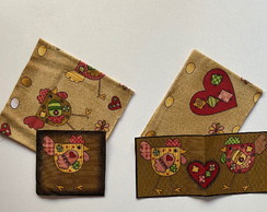 2 Kits Barra + Patch Aplique para Pano Prato Galinha #18