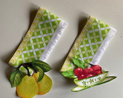 2 Kits Barra + Patch Aplique para Pano Prato Frutas #2