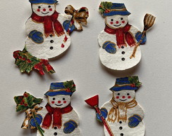 Patch Aplique Termocolante 4 Bonecos de Neve