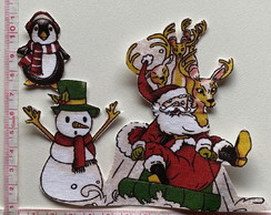Patch Aplique Termocolante Papai Noel #44 ( 2 Unidades )
