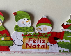 Patch Aplique Termocolante Mamae Noel e Bonecos Neve