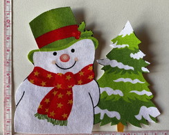 Patch Aplique Termocolante Boneco de Neve ( 2 Unidades )