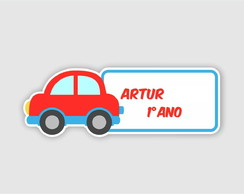 Etiqueta Escolar Carro