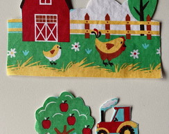 2 Patch Aplique Termocolante Casa e Galinha Macieira Trator