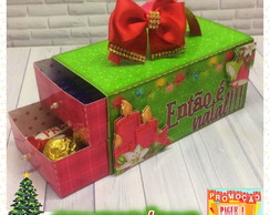 Arquivo de corte caixa com gaveta Natal