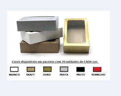 20 Caixas Com Visor: 19x12x5 Pct Com Uma Cor A Escolher