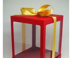 CAIXA PANETONE COM VISOR ARQUIVO DE CORTE