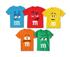 Kit 5 Camisetas Infantis M&ms