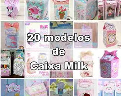 Super Kit 20 Caixa Milk Normal e com Visor Arquivo Silhouett