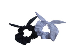 Elástico de Cabelo Scrunchie com Laço C/2 Unidades