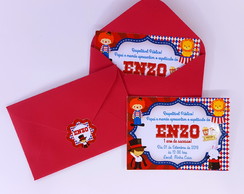 Convite Circo com Envelope