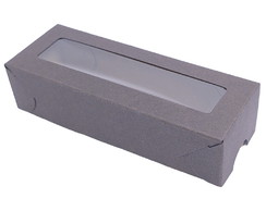 50 Caixas tamanho 11x4 com visor, papel Marrom fundo kraft