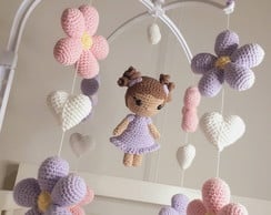 Mobile Boneca Crochê Amigurumi