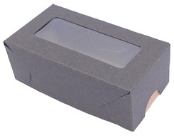 50 Caixas 8x4 com visor em bopp cor marrom