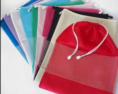 6 Sacos para Sapatos de Tnt com Visor