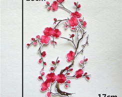 Sakura Rosa Flor de Cerejeira Aplique Termocolante