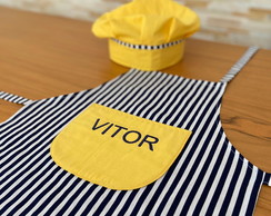 Kit Mini Chef Infantil Listrado