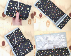 Organizador Portátil Porta Brincos 24 Bolsos Noite Estrelada
