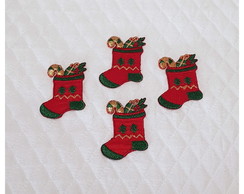 Patch Aplique Bota de Natal 4 un - P. Entrega