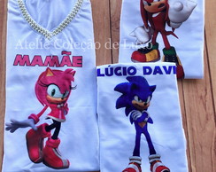 Camisetas Personalizadas Sonic Aniversário Infantil