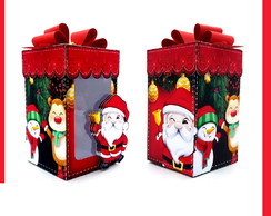 Arquivo Silhouette Lembrança Caixa Com Visor Doces Natal