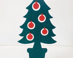 Arvore Natal com Bolas Laser com Base 43x23cm Verde