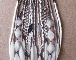Rabo de Cavalo Degradê Cinza- Tranças e Dreads Viking/boho