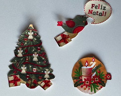 3 Patch Aplique Termocolante Arvore Vela e Passaro