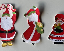 3 Patch Aplique Termocolante Papai e Mamae Noel
