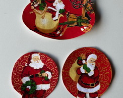 3 Patch Aplique Termocolante Papai Noel