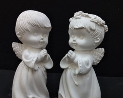 Imagem de Anjo para Decoração de Batismo em Gesso Cru Kit