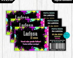 Convite Ingresso Vip Neon