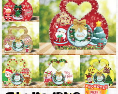 Arquivo de Corte Caixa para Esfera ou Bola Natal *studio/png