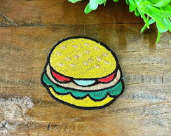 Patch Bordado sem Termocolante - Hamburguer 10 un